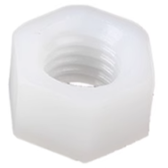 Porca de nylon branca M3 para Arduino
