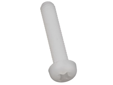 Parafuso de nylon branco M3 x 12 mm - Imagem 1