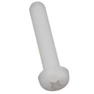 Parafuso de nylon branco M3 x 12 mm