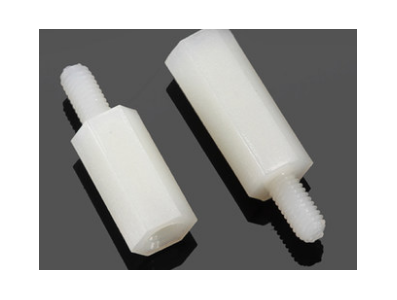 Espa&ccedil;ador de nylon branco M3 30+6 mm - Imagem 1