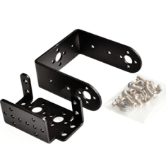 Suportes pretos de montagem para servos MG995 e MG996