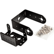 Suportes pretos de montagem para servos MG995 e MG996