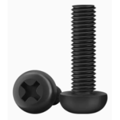 Parafuso de nylon M3 x 12 mm, preto