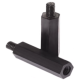 Espa&ccedil;ador de nylon preto M3 10+6 mm - Thumb - 1