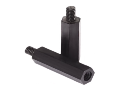 Espa&ccedil;ador de nylon preto M3 10+6 mm - Imagem 1