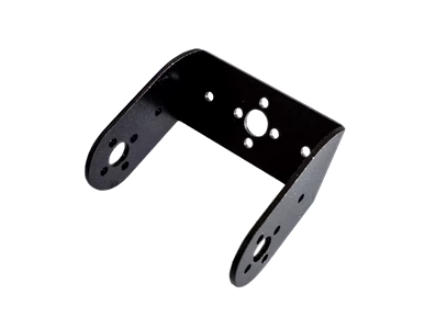 Suporte em U diagonal para servo, preto - Imagem 1