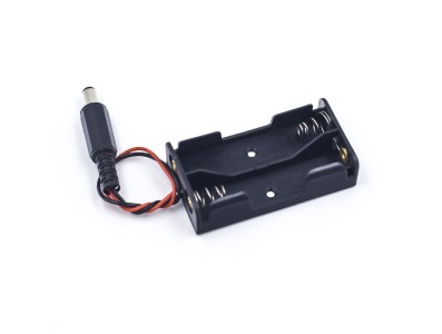 Porta pilhas 2 x AA sem tampa com conector DC - Imagem 3