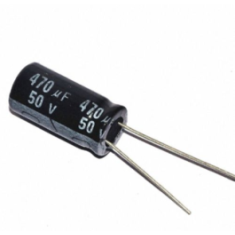 Capacitor eletrol&iacute;tico 470 &micro;F 50 V 10 x 17 mm, acess&oacute;rio Arduino