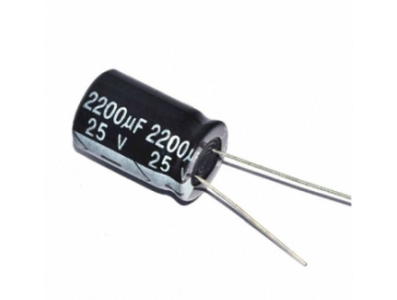 Capacitor eletrol&iacute;tico de alum&iacute;nio 2200 &micro;F 25 V 13 x 20 mm - Imagem 1