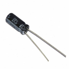 Capacitor eletrol&iacute;tico de alum&iacute;nio 47 &micro;F 25 V 5 x 11 mm, acess&oacute;rio para Arduino