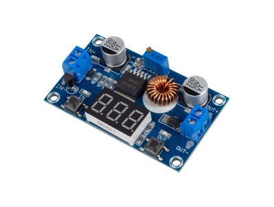 M&oacute;dulo DC-DC XL4015 conversor step-down ajust&aacute;vel 5A 75W com volt&iacute;metro e display digital 3 bits - Imagem 4