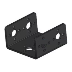 Suporte em U preto (largura)