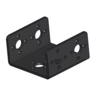 Suporte em U preto (largura)
