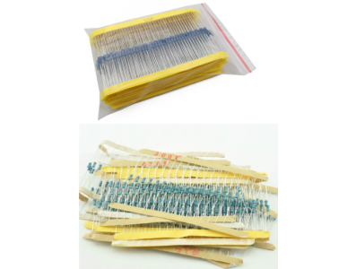 Kit sortimento 600 resistores de filme met&aacute;lico 1/4W 1% 30 valores - Imagem 7