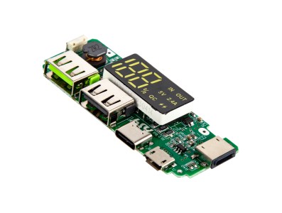 M&oacute;dulo booster e carregador para 18650 com display digital em barra e dupla sa&iacute;da USB 5 V 2,4 A - Imagem 6