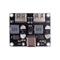 M&oacute;dulo Conversor DC-DC Buck Step-Down 2 Canais USB QC3.0/QC2.0 6-32V para 3V, 9V, 12V, 24V Carregador R&aacute;pido