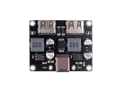 M&oacute;dulo Conversor DC-DC Buck Step-Down 2 Canais USB QC3.0/QC2.0 6-32V para 3V, 9V, 12V, 24V Carregador R&aacute;pido - Imagem 1