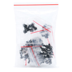 Kit 70 pe&ccedil;as, 7 valores, interruptores t&aacute;teis 6&times;6 mm (alturas 4,3/5/6/7/8/9/10 mm)
