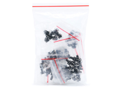 Kit 70 pe&ccedil;as, 7 valores, interruptores t&aacute;teis 6&times;6 mm (alturas 4,3/5/6/7/8/9/10 mm) - Imagem 1