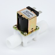 V&aacute;lvula solen&oacute;ide el&eacute;trica pl&aacute;stica 12 V DC, magn&eacute;tica, normalmente fechada (N/C), interruptor de fluxo 1/2"