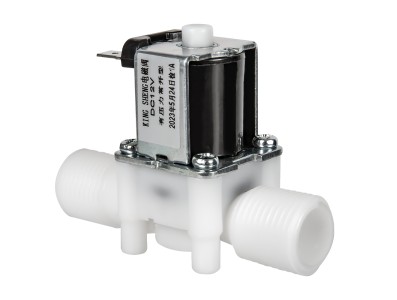 V&aacute;lvula solen&oacute;ide el&eacute;trica 12 V DC N/O (normalmente aberta) em pl&aacute;stico, rosca macho G1/2, chave de fluxo 0,02 a 0,8 MPa - Imagem 3