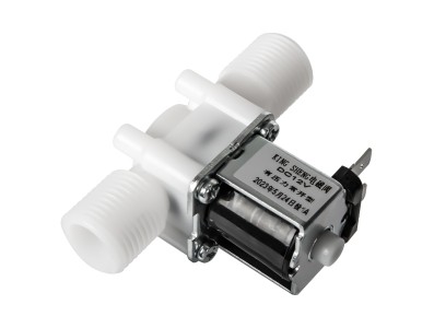 V&aacute;lvula solen&oacute;ide el&eacute;trica 12 V DC N/O (normalmente aberta) em pl&aacute;stico, rosca macho G1/2, chave de fluxo 0,02 a 0,8 MPa - Imagem 4