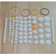 Conjunto 75 pe&ccedil;as de engrenagens pl&aacute;sticas: simples e duplas, cremalheira, polia, correia e engrenagem sem-fim, 8 a 56 dentes - Thumb - 1