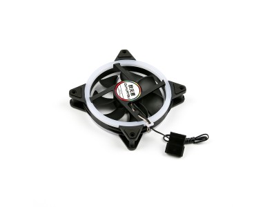 Ventoinha silenciosa RGB 12 cm com ilumina&ccedil;&atilde;o LED 4 cores, conector 4 pinos e dupla abertura - Imagem 2