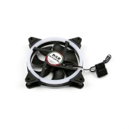 Ventoinha silenciosa RGB 12 cm com ilumina&ccedil;&atilde;o LED 4 cores, conector 4 pinos e dupla abertura