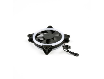 Ventoinha silenciosa RGB 12 cm com ilumina&ccedil;&atilde;o LED 4 cores, conector 4 pinos e dupla abertura - Imagem 5