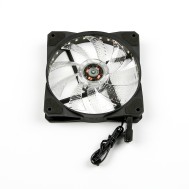 Ventoinha DC12V 12025 silenciosa com dupla abertura e 33 LEDs coloridos