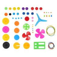 Kit DIY 55 pe&ccedil;as de engrenagens pl&aacute;sticas coloridas para motor