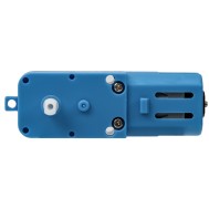 Motor DC 3V a 6V 200 RPM TT com caixa de engrenagens pl&aacute;stica azul