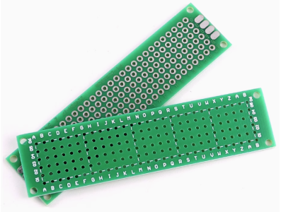 Placa prot&oacute;tipo PCB universal 2 x 8 cm face &uacute;nica passo de furos 2,54 mm - Imagem 1
