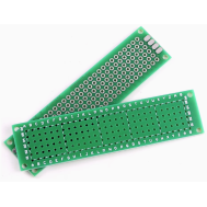 Placa prot&oacute;tipo PCB universal 2 x 8 cm face &uacute;nica passo de furos 2,54 mm