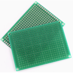 Placa PCB de prototipagem universal 5 x 7 cm monocamada passo de furos 2,54 mm