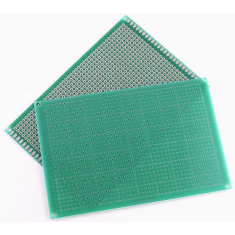 Placa PCB de Prot&oacute;tipo Universal 8 x 12 cm face &uacute;nica passo de furos 2,54 mm