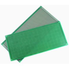 Placa PCB de prototipagem universal 10 x 22 cm, face &uacute;nica, espa&ccedil;amento de furos 2,54 mm