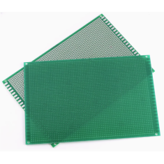 Placa PCB universal de prot&oacute;tipo 12 x 18 cm face &uacute;nica, passo de furos 2,54 mm