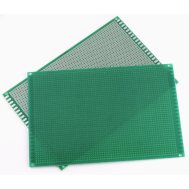 Placa PCB universal de prot&oacute;tipo 12 x 18 cm face &uacute;nica, passo de furos 2,54 mm