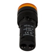 Indicador LED Amarelo AD16-16E 16 mm AC/DC 12V