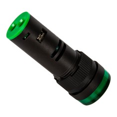 Sinaleiro indicador LED 16 mm verde AC/DC 24V AD16-16E