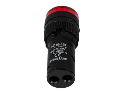 Sinaleiro Indicador LED 16 mm Vermelho AC 220V AD16-16E - Imagem 5