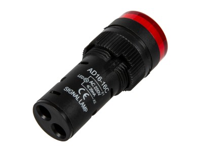 Sinaleiro Indicador LED 16 mm Vermelho AC 220V AD16-16E - Imagem 1