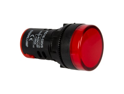 Sinaleiro LED vermelho AD16-22DS 22 mm AC/DC 12-24 V - Imagem 3