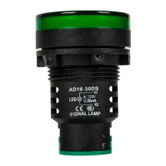 Sinaleiro LED Verde 30 mm AC 220V AD16-30DS Power Pilot