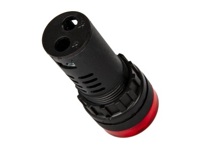 Sinaleiro LED vermelho 22 mm AD16-22SM AC/DC 36V com buzzer embutido - Imagem 2
