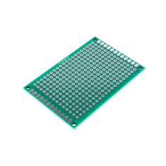 Placa PCB de prot&oacute;tipo universal 4 x 6 cm, dupla face, passo de furos 2,54 mm