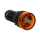 Sinaleiro indicador amarelo AD16-22SM 22 mm LED com buzzer integrado AC/DC 24V - Thumb - 4