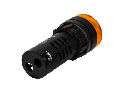 Sinaleiro indicador amarelo AD16-22SM 22 mm LED com buzzer integrado AC/DC 24V - Imagem 5